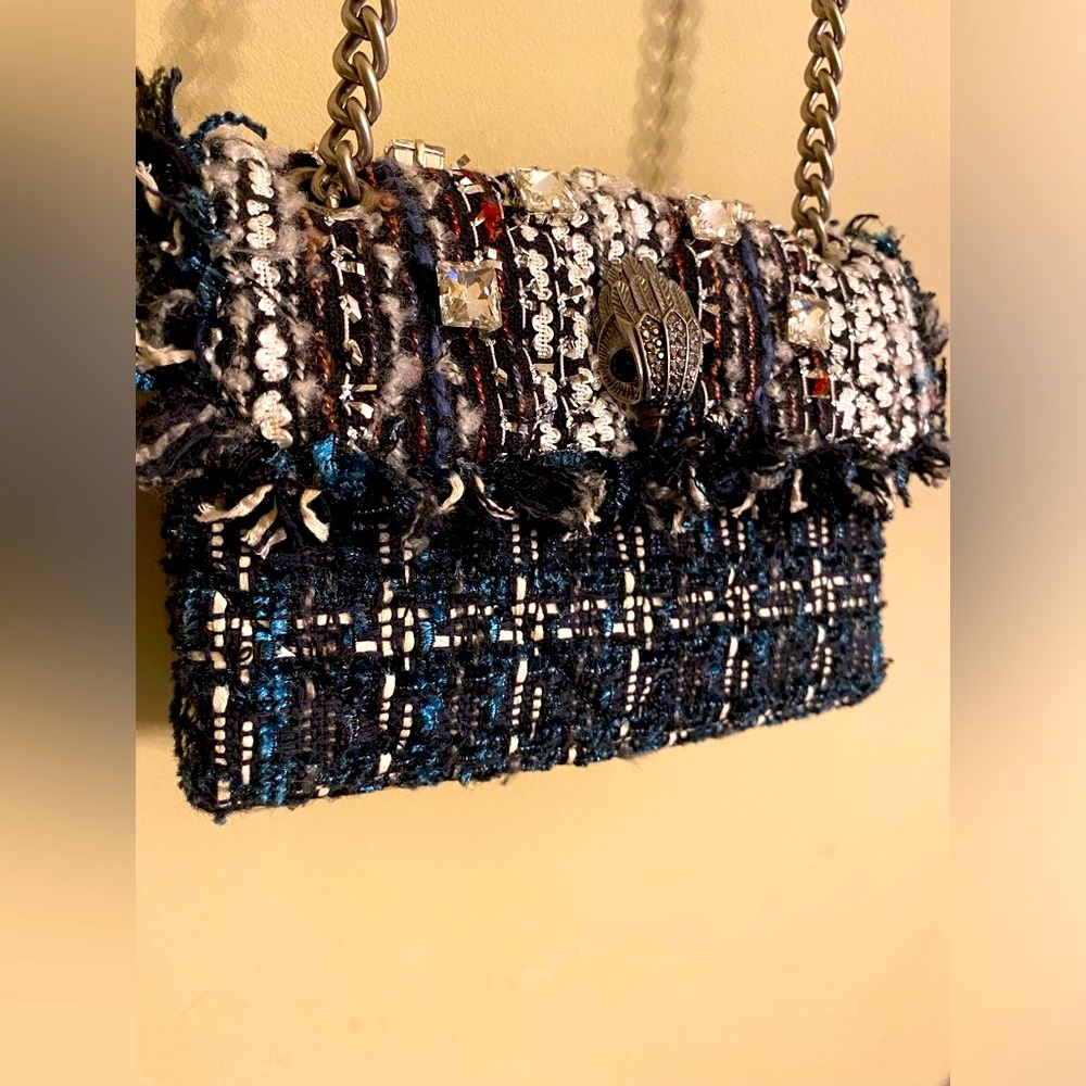 KURT GEIGER mini tweed Kensington bag
